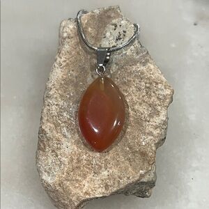 Carnelian Agate Pendant Necklace
